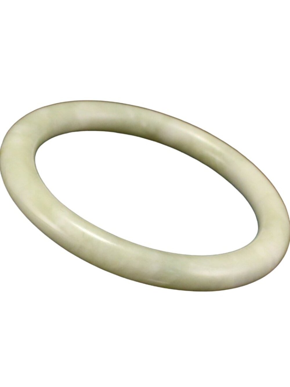 Natural Xiuyan Xiu Jade Bangle Bracelet 30.48g 58mm ID Slim Light Green Stone Ri